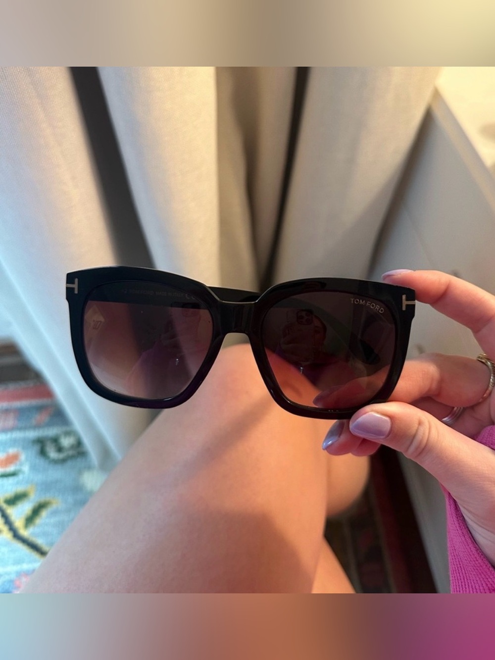 Tom Ford Amarra 55m Gradient Square Sunglasses - Like New